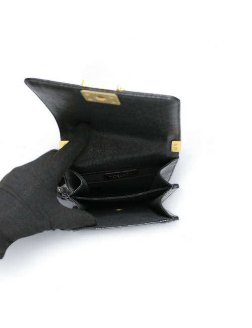 Sac Boy CHANEL Nord Sud vertical grainé noir