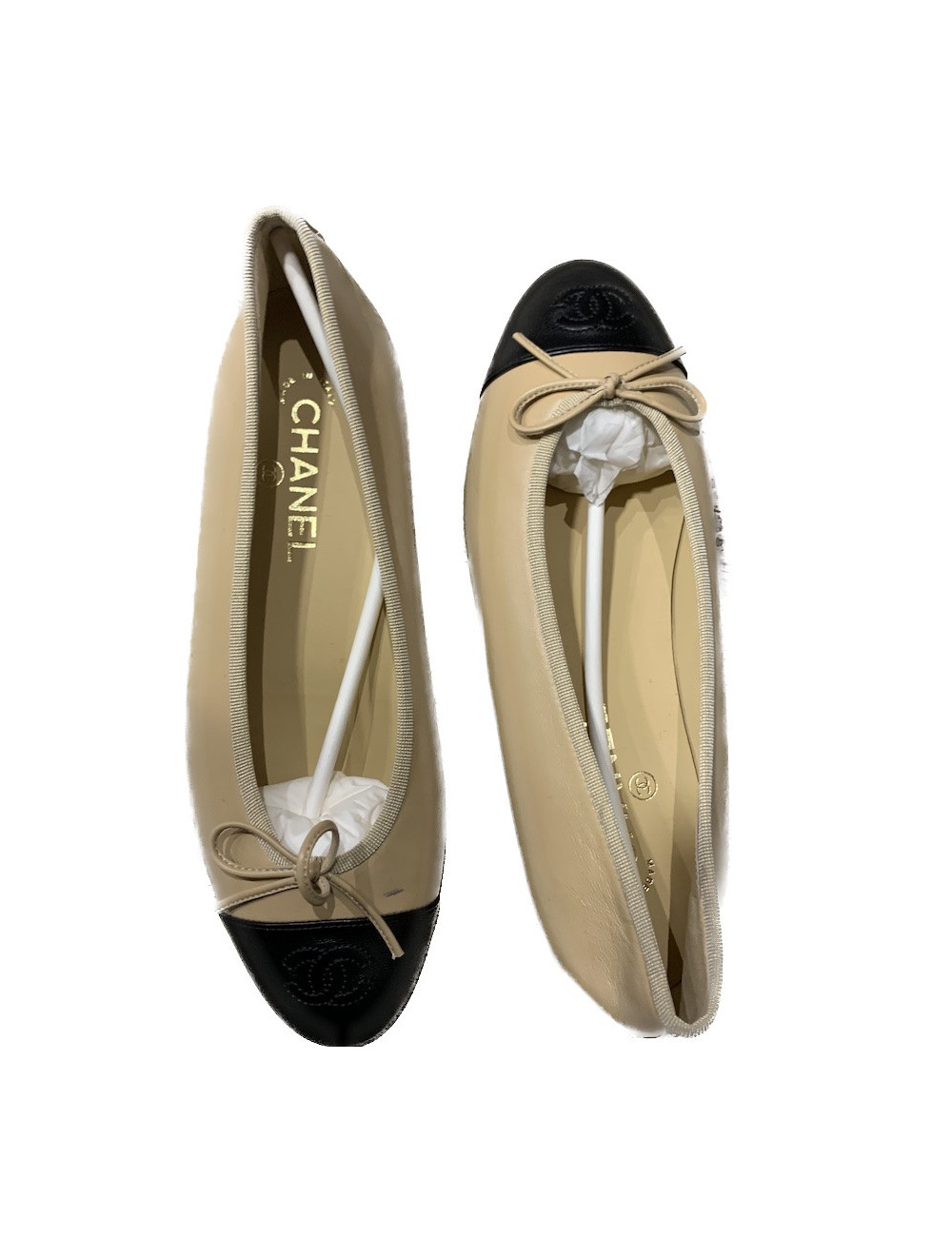 Ballerines CHANEL T 39 bicolores