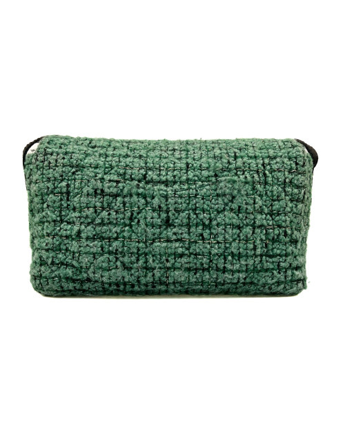 Sac CHANEL tweed vert