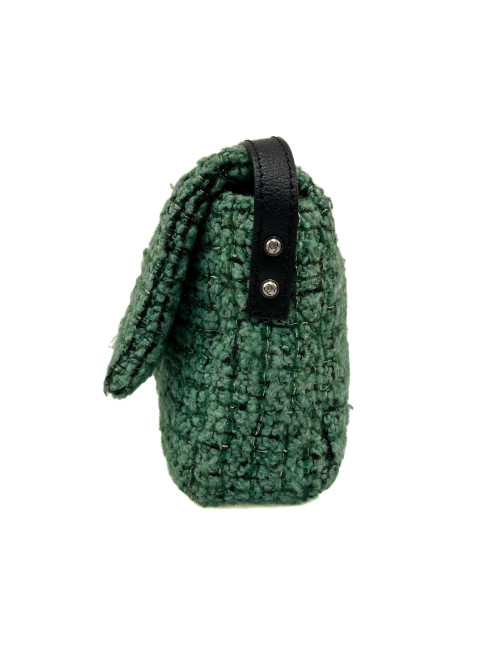 Sac CHANEL tweed vert