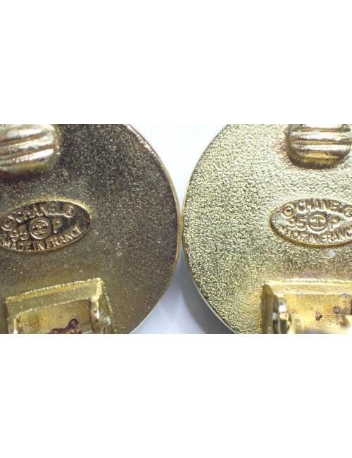 Clips CHANEL ronds noir