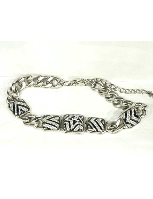 Collier chocker CHANEL argent 