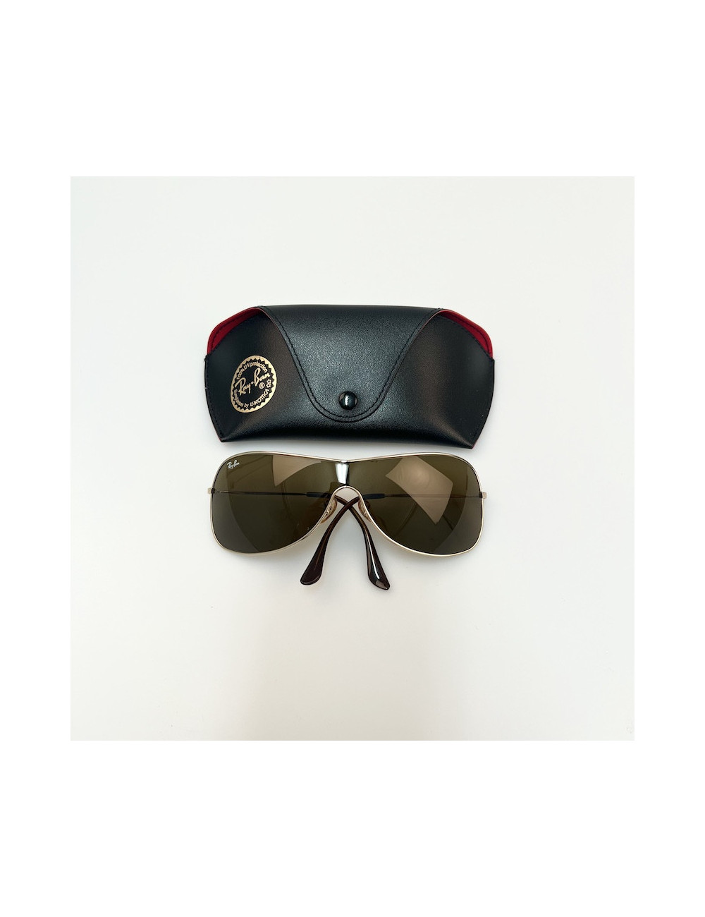 Lunettes de soleil RAY-BAN marron en métal