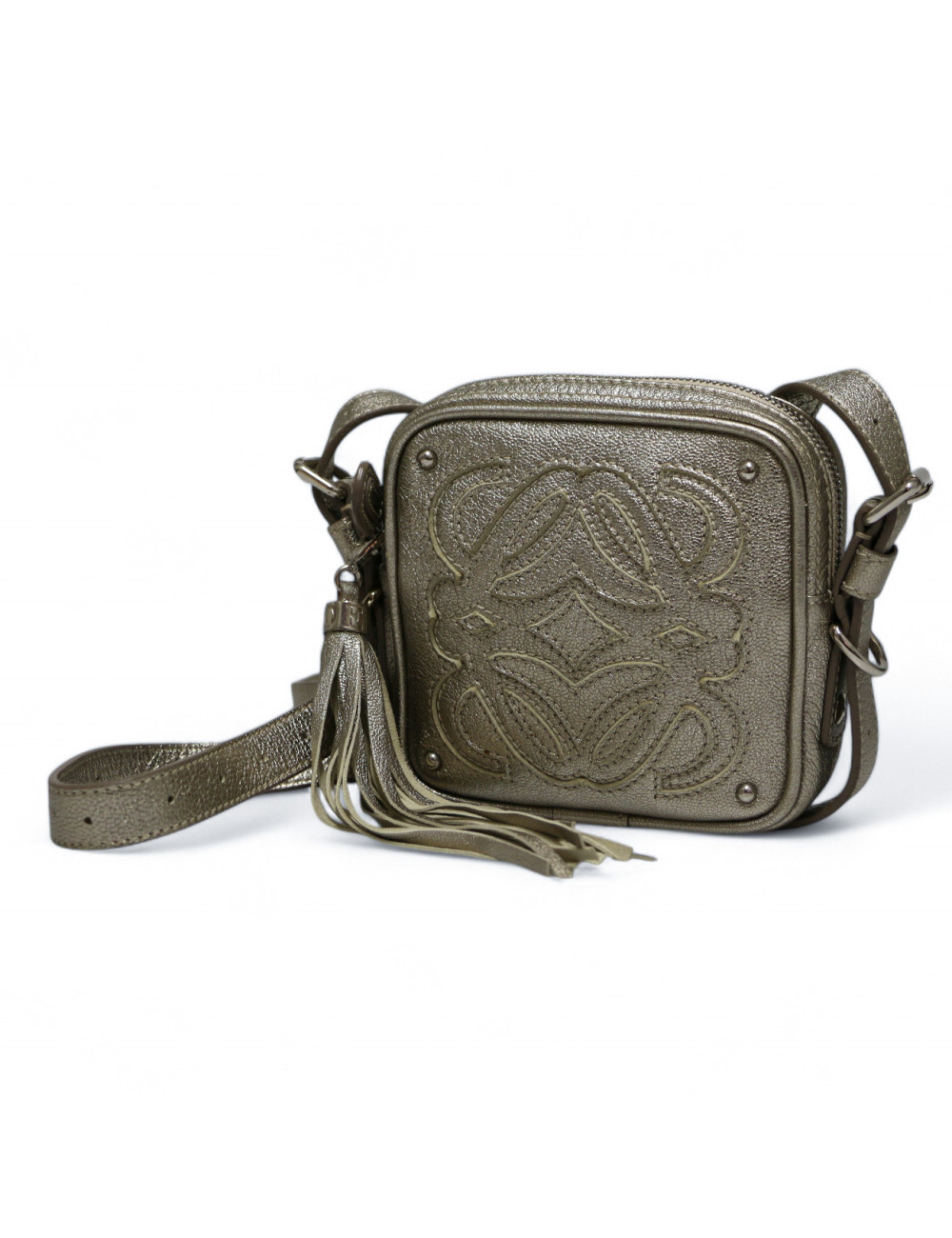 Mini sac LOEWE cuir doré or pâle