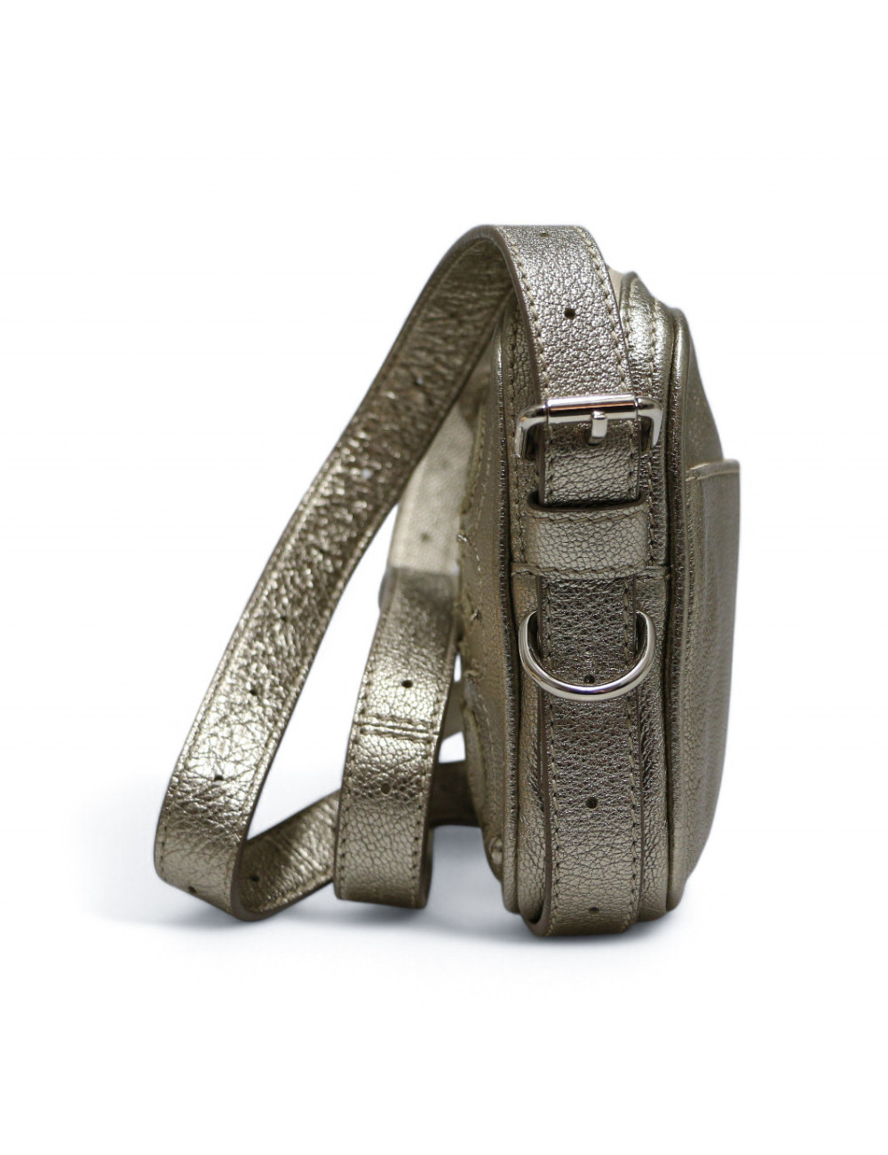 Mini sac LOEWE cuir doré or pâle