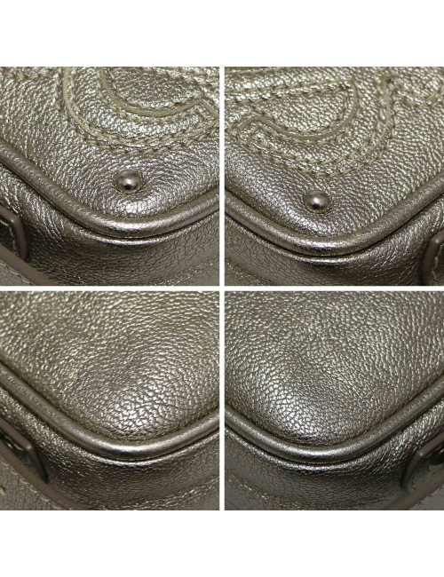 Mini sac LOEWE cuir doré or pâle