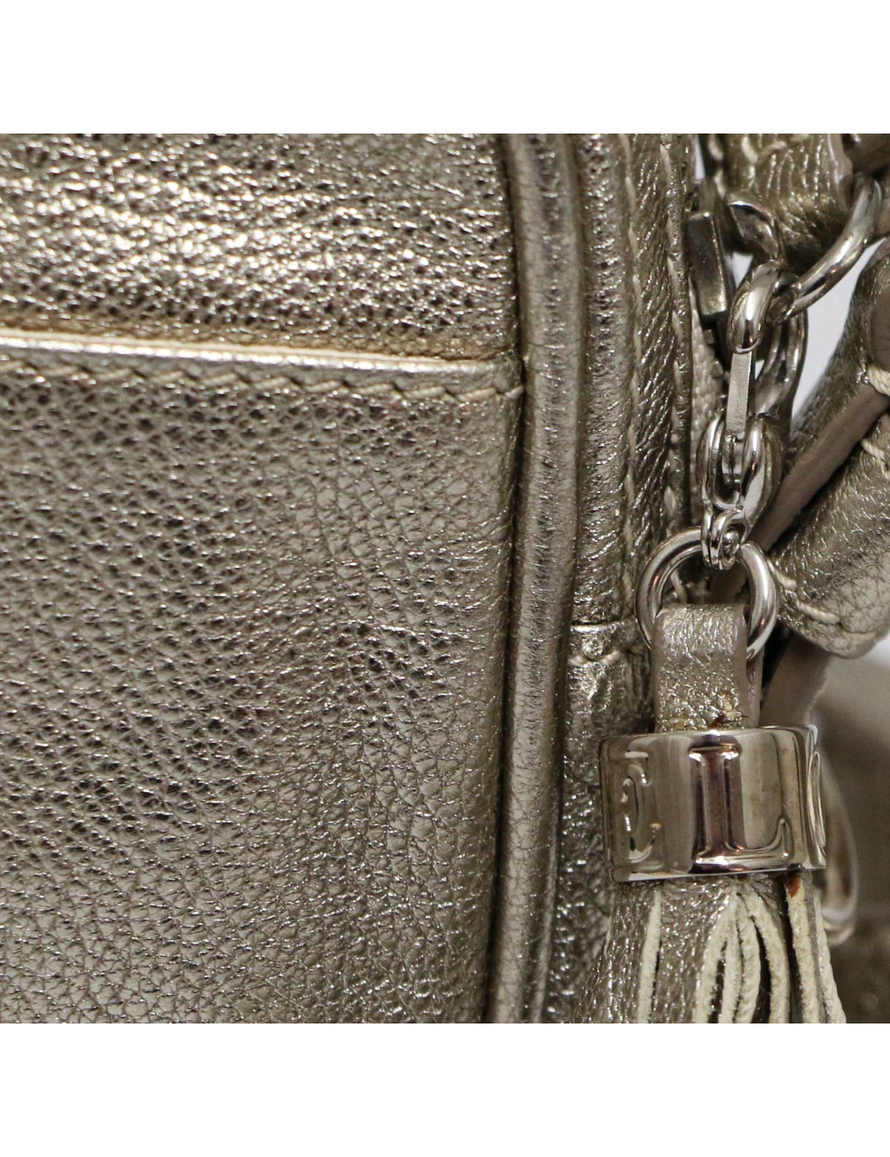 Mini sac LOEWE cuir doré or pâle