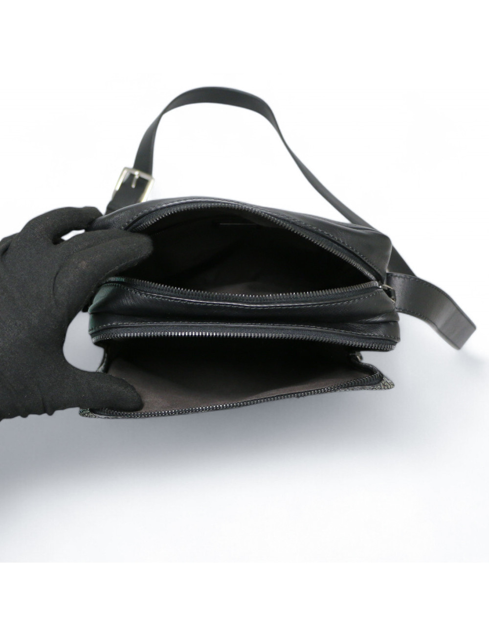 Sac FENDI Galuchat cuir noir