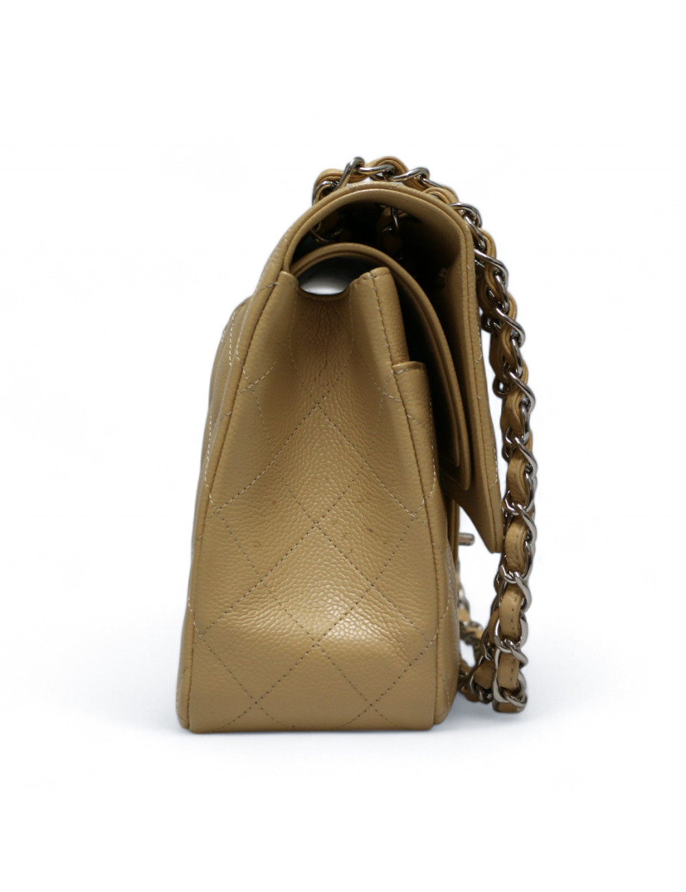 Jumbo CHANEL caviar beige