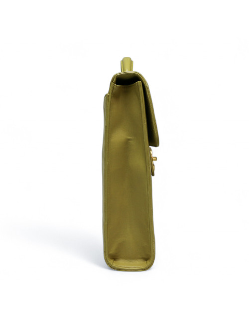 Porte documents CHANEL vert anis