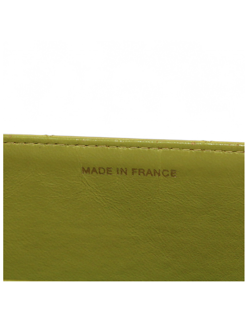 Porte documents CHANEL vert anis