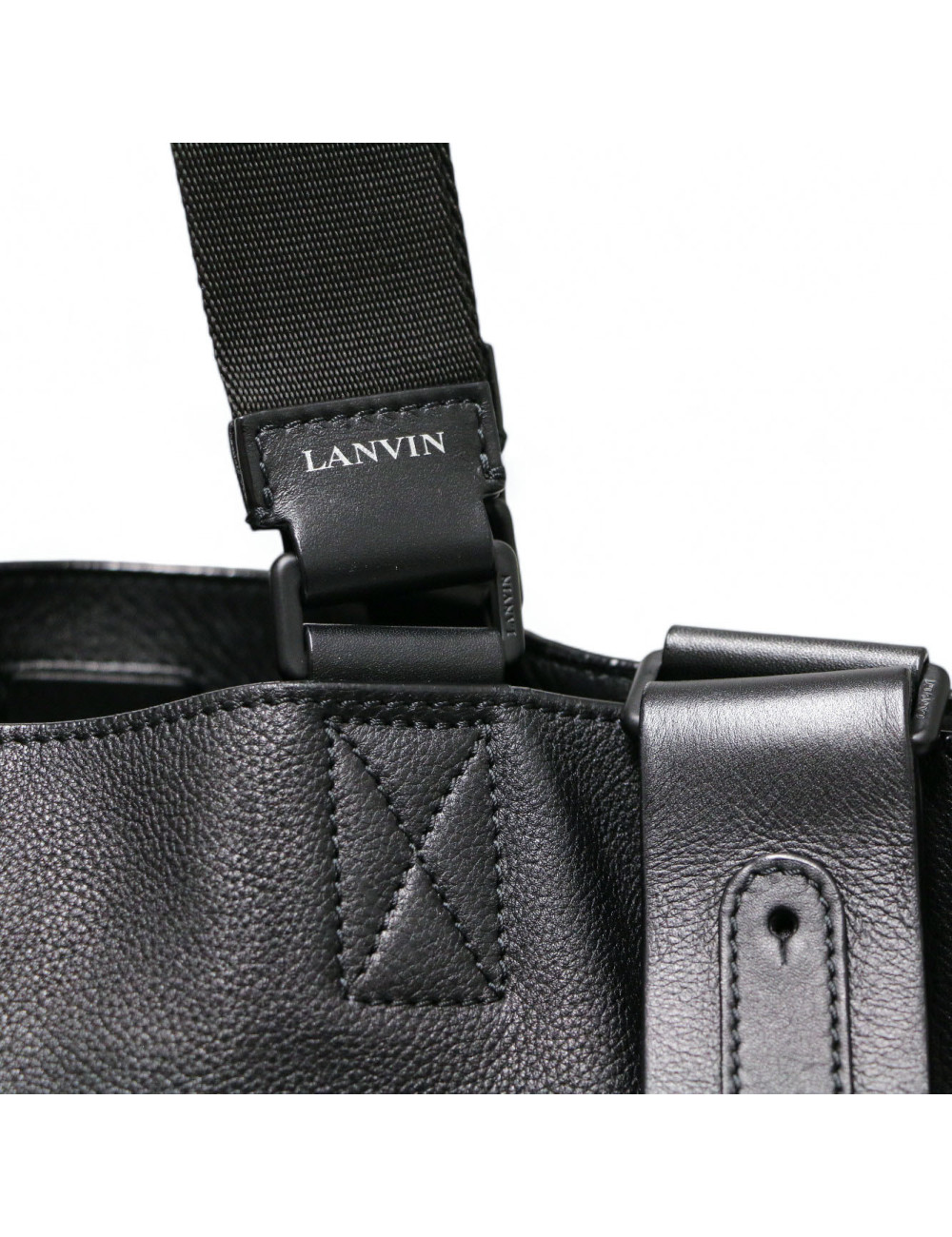 Cabas LANVIN cuir noir souple