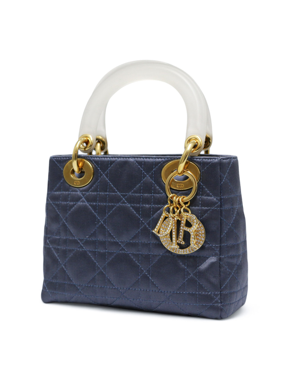 Mini Lady DIOR satin bleu