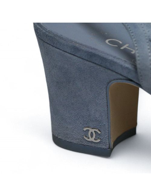 Slingback CHANELl t 40 suede bicolore