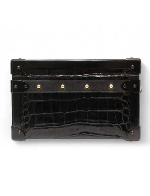 Sac petite malle LOUIS VUITTON Alligator noir