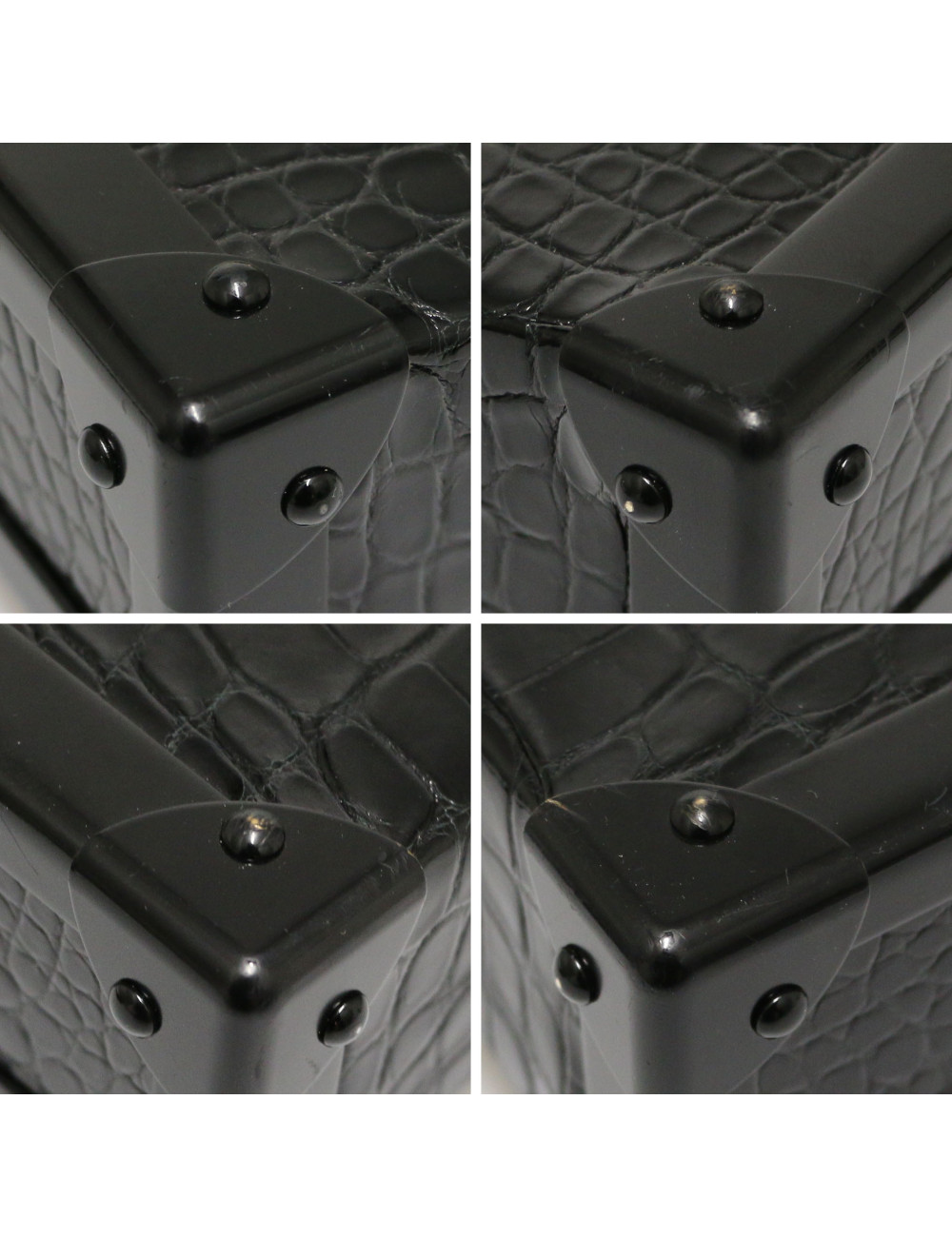 Sac petite malle LOUIS VUITTON Alligator noir