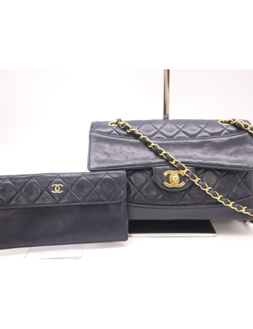 Sac et porte-monnaies CHANEL navy 