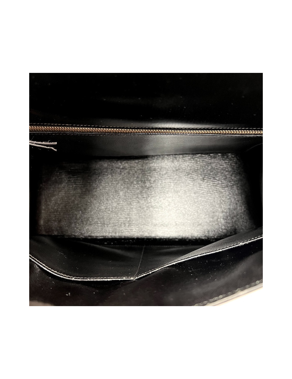 Kelly  32 HERMES  Sellier cuir  Box noir