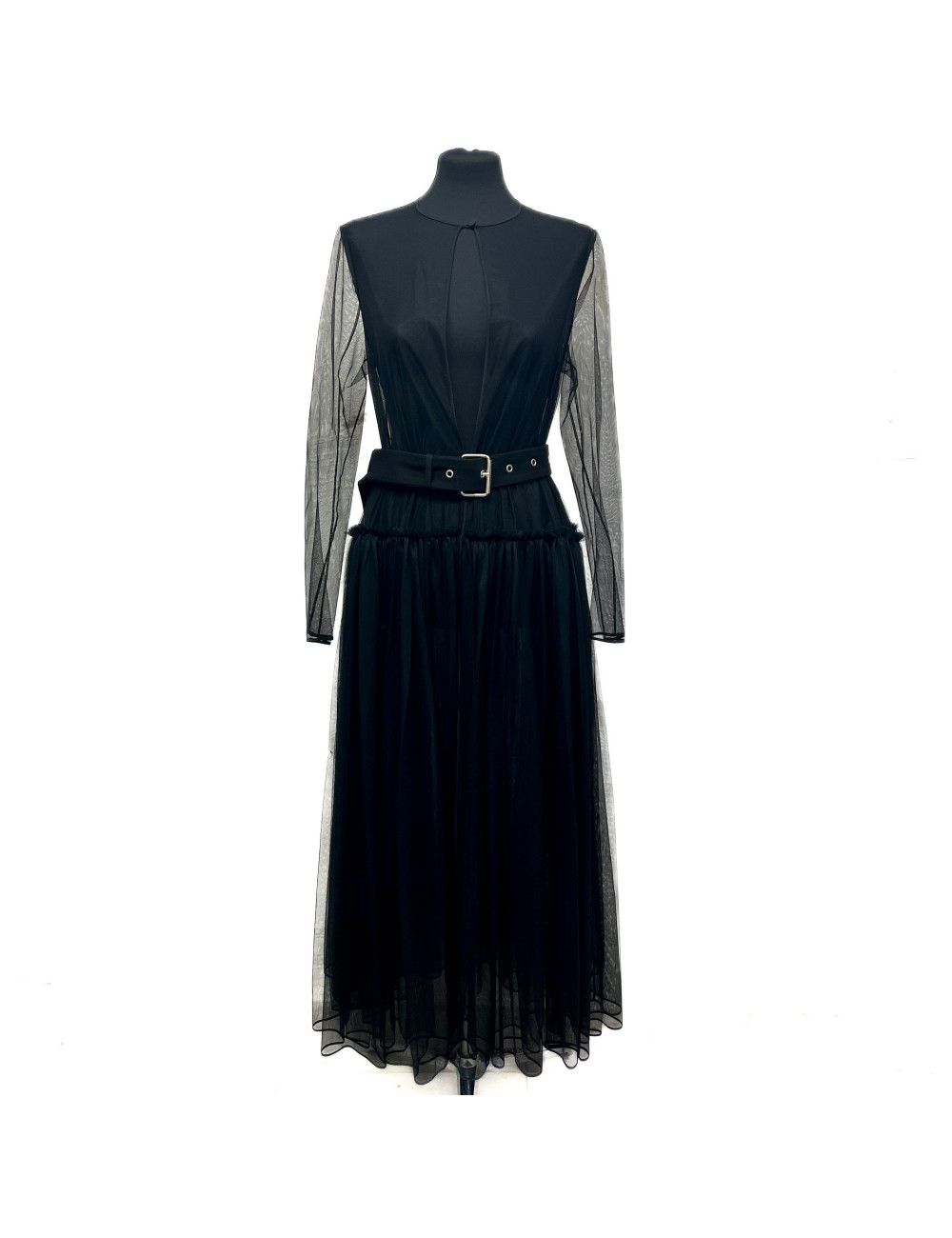 Manteau GIVENCHY robe du soir  voile noir