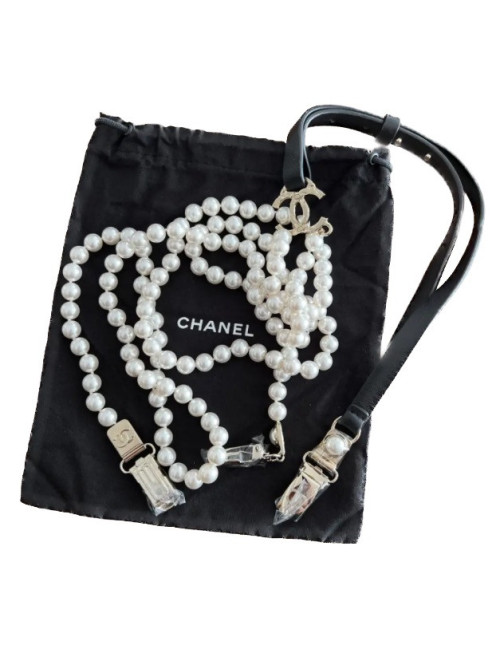 Bretelles CHANEL perles nacrées
