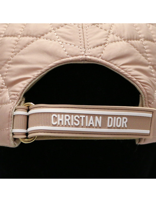 Casquette DIOR matelassé vieux rose