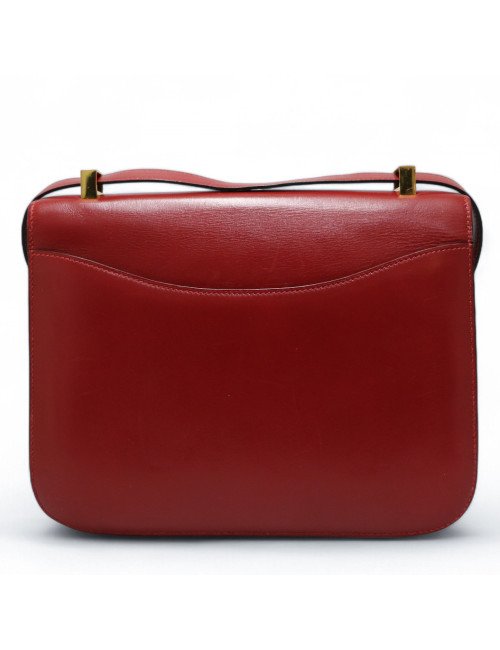 Constance HERMES cuir box rouge H