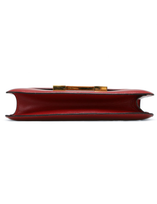Constance HERMES cuir box rouge H