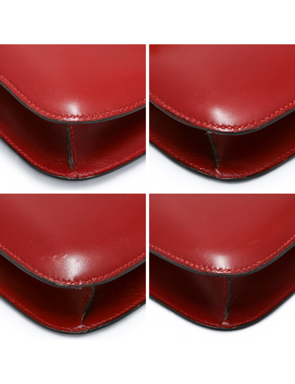 Constance HERMES cuir box rouge H