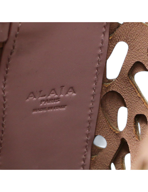 Cabas ALAIA perforé vieux rose