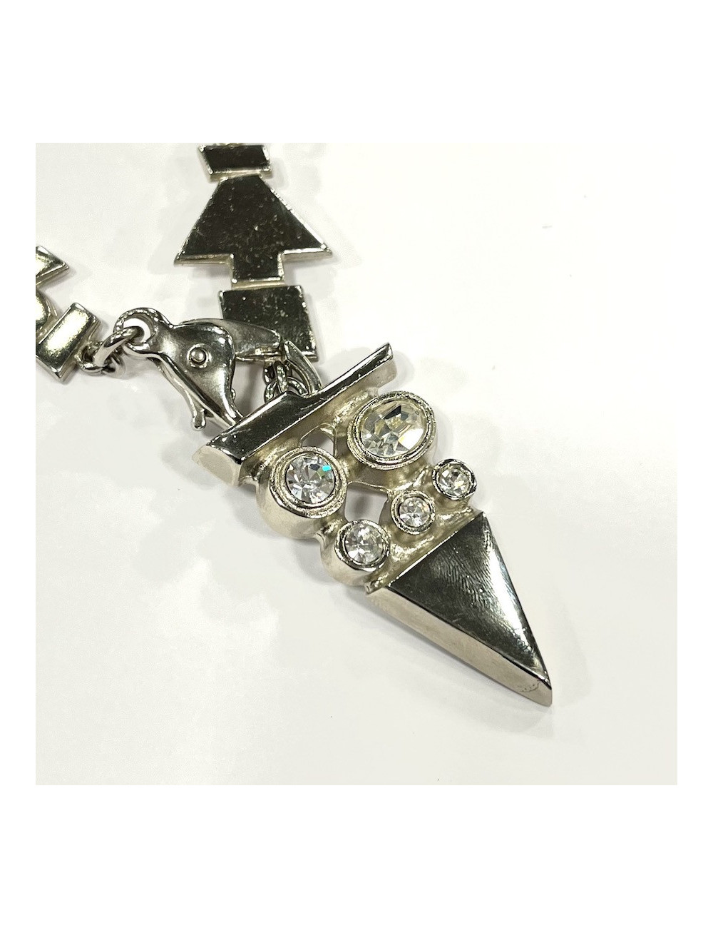 Robe pull T 38 CHANEL laine noire et blanche imprimé géométrique