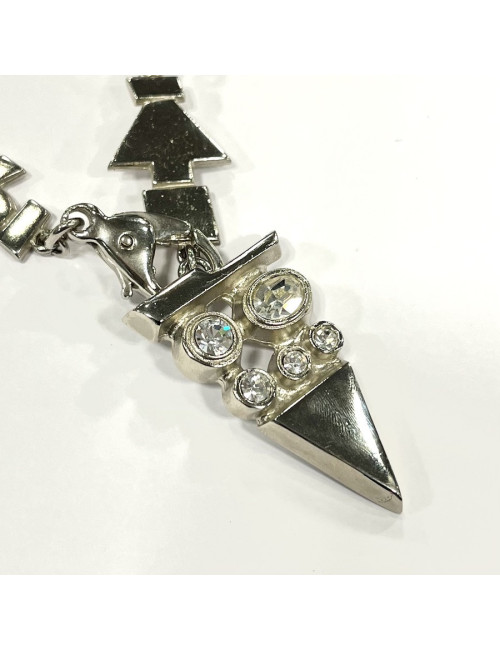 Robe pull T 38 CHANEL laine noire et blanche imprimé géométrique