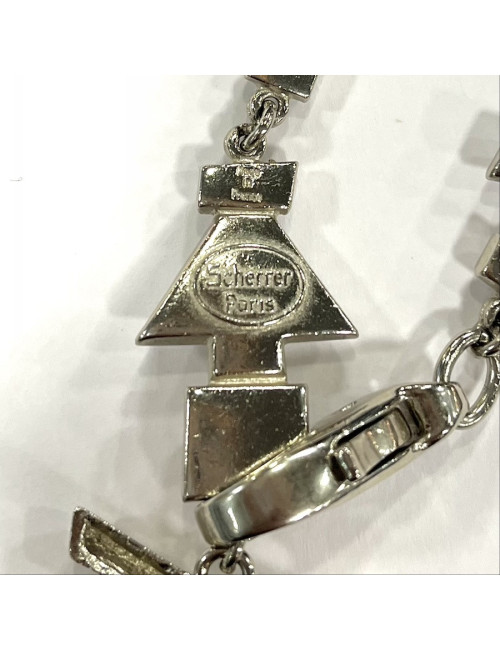 Robe pull T 38 CHANEL laine noire et blanche imprimé géométrique