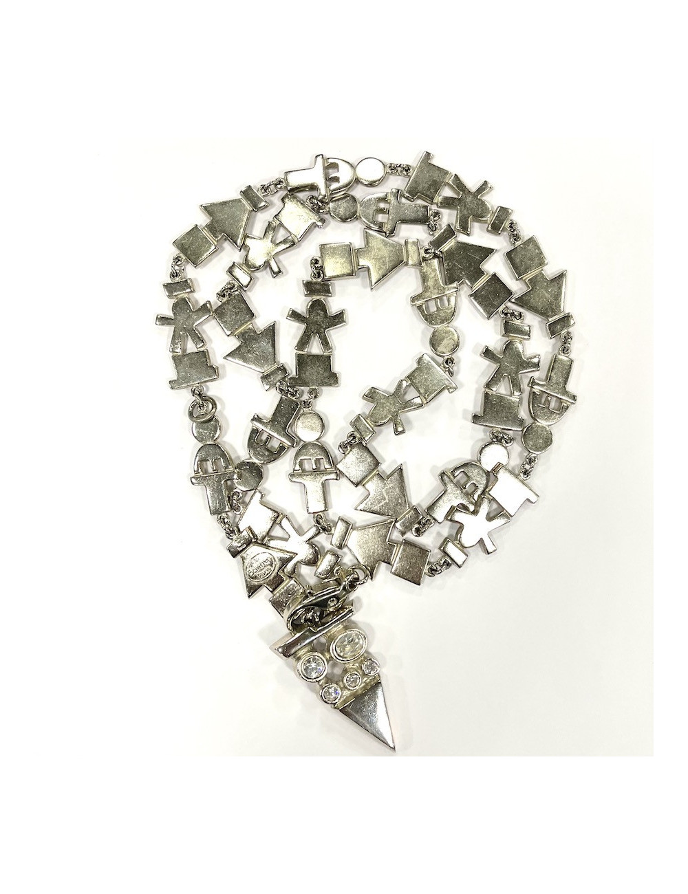 Robe pull T 38 CHANEL laine noire et blanche imprimé géométrique