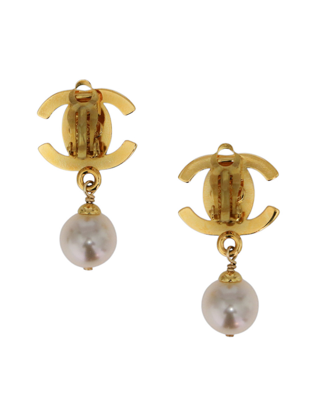 Clips CC Turnlock CHANEL perle pendante