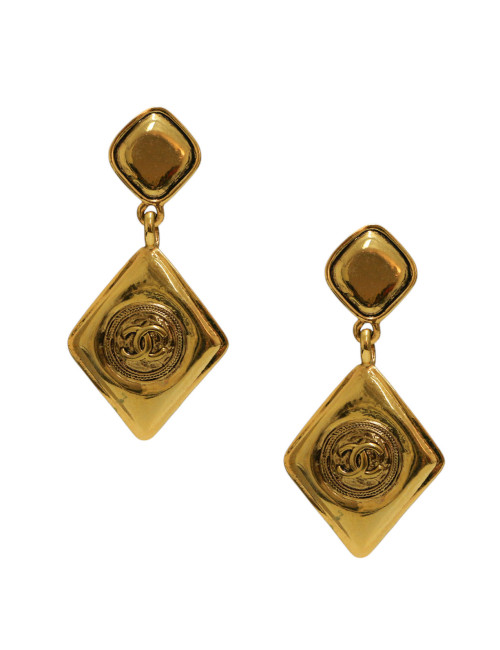 Clips CHANEL losange doré