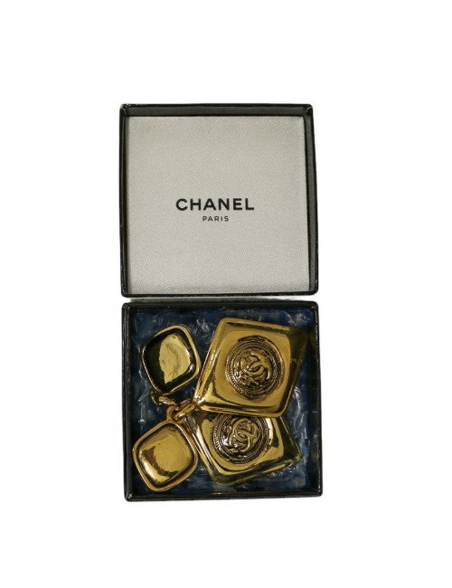 Clips CHANEL losange doré