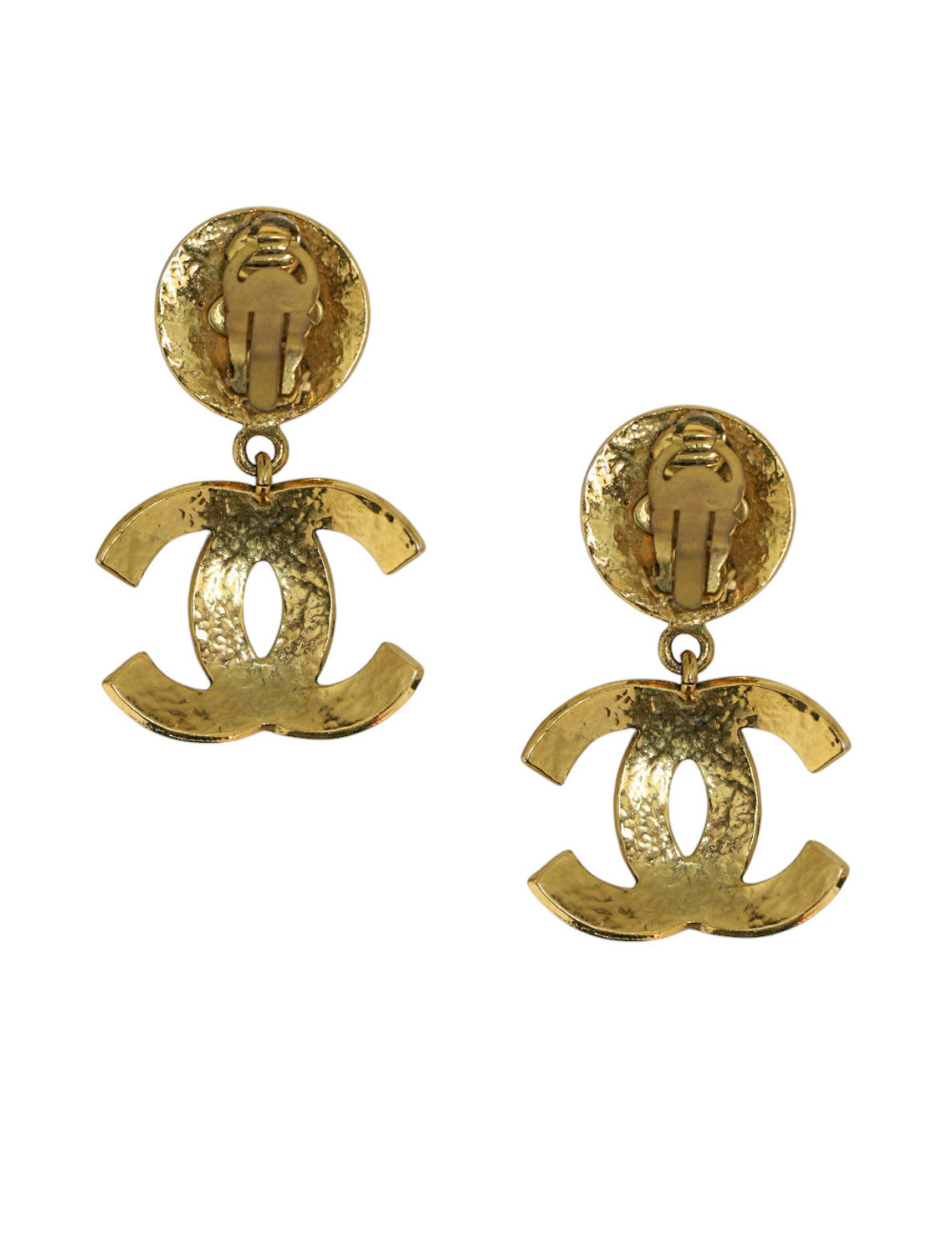 Gros clips Chanel dorés : livraison express monde par transporteur