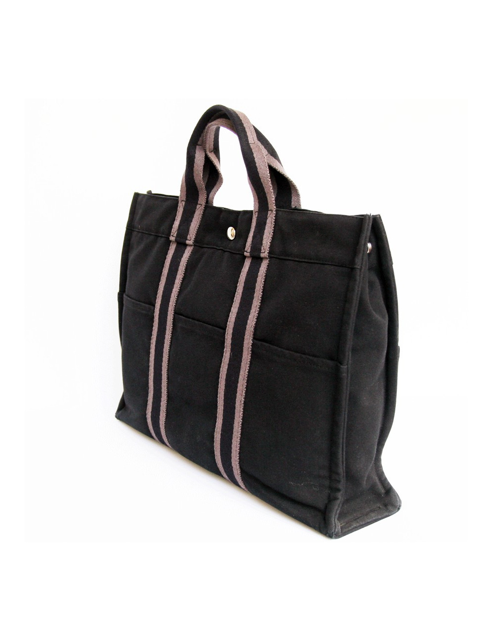 Sac garden party HERMES toile noire