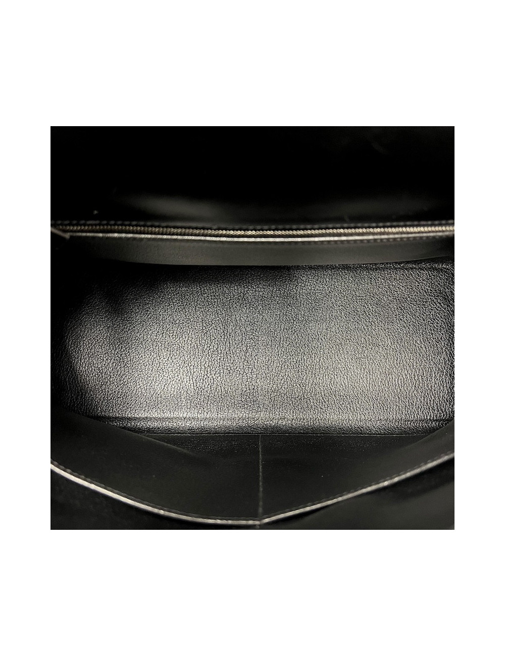 Kelly 35 box noir bijouterie argent