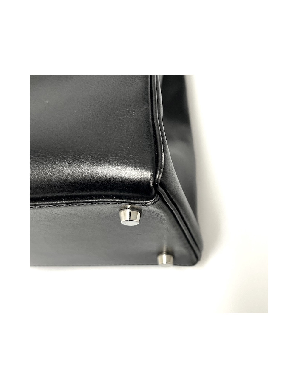 Kelly 35 box noir bijouterie argent