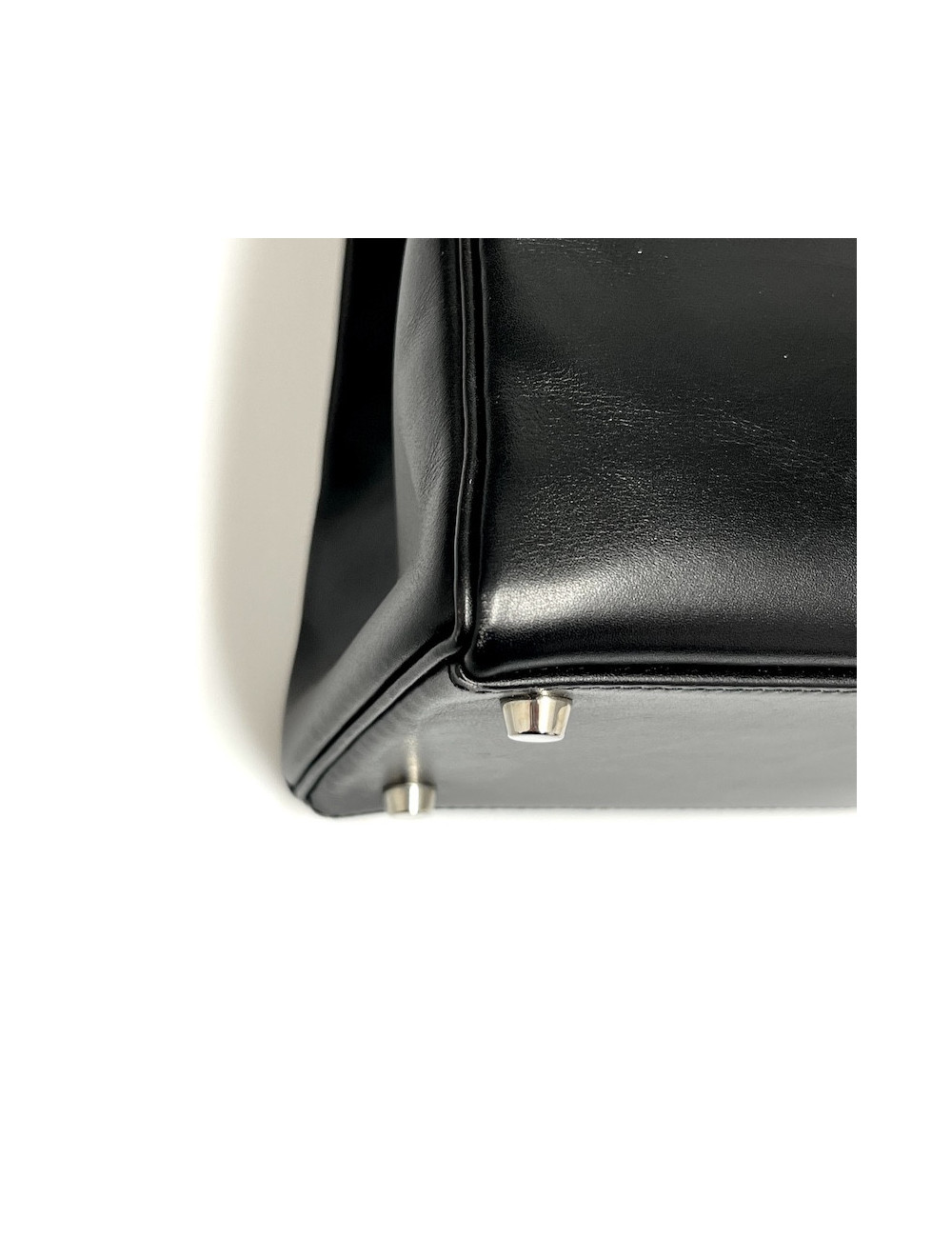 Kelly 35 box noir bijouterie argent