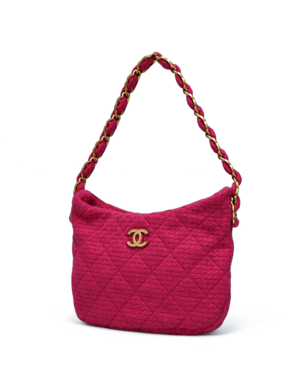 Sac CHANEL Hobo tweed rose