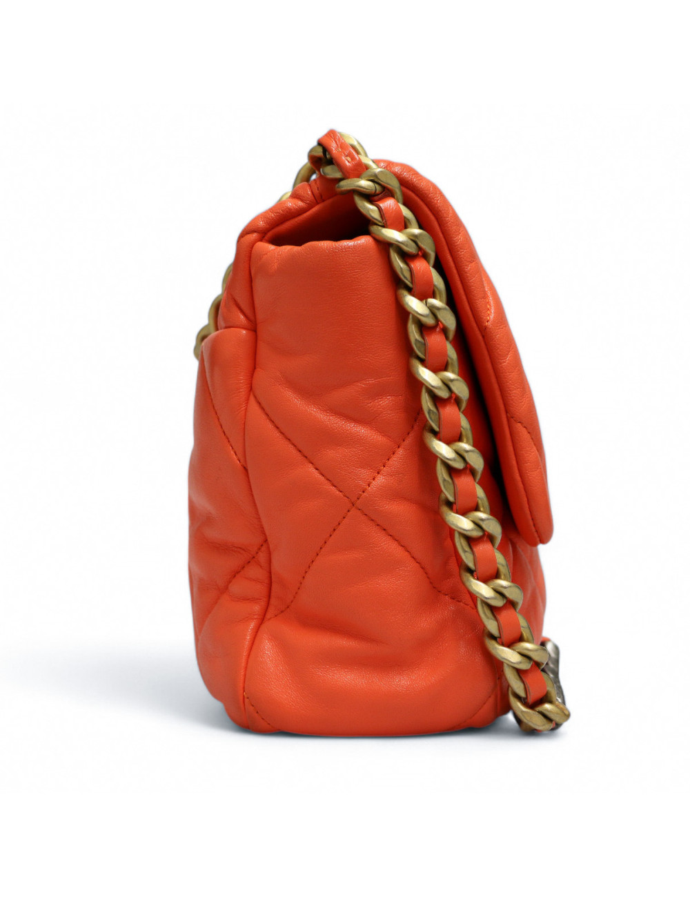 Sac  à rabat 19 CHANEL orange