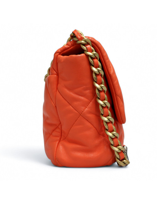 Sac  à rabat 19 CHANEL orange