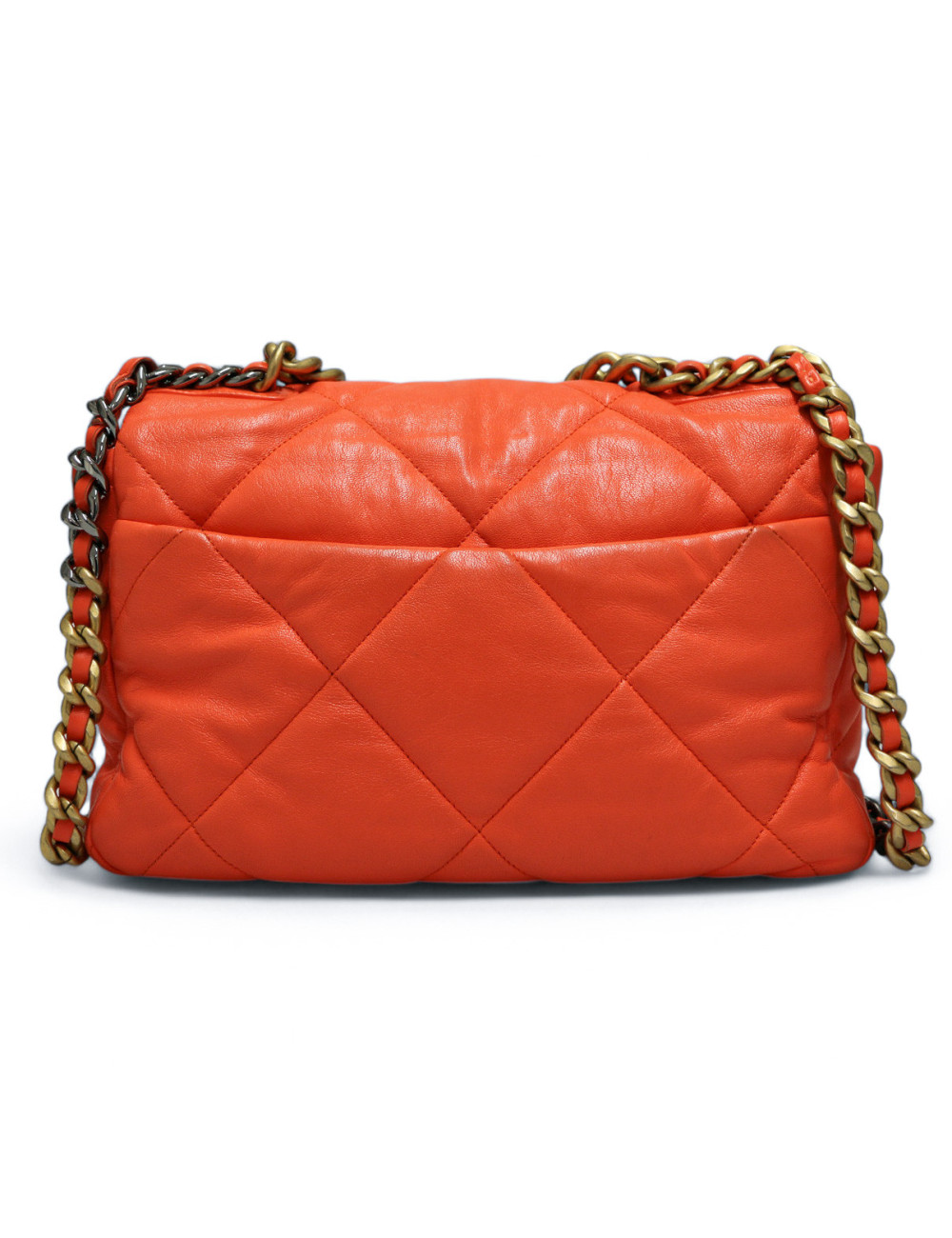 Sac  à rabat 19 CHANEL orange