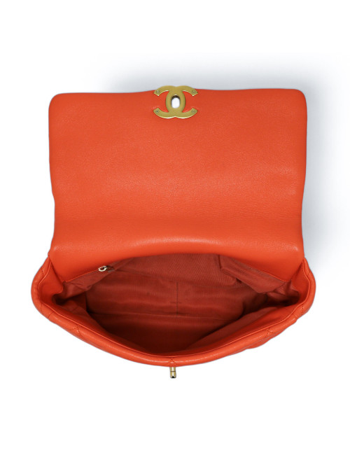 Sac  à rabat 19 CHANEL orange