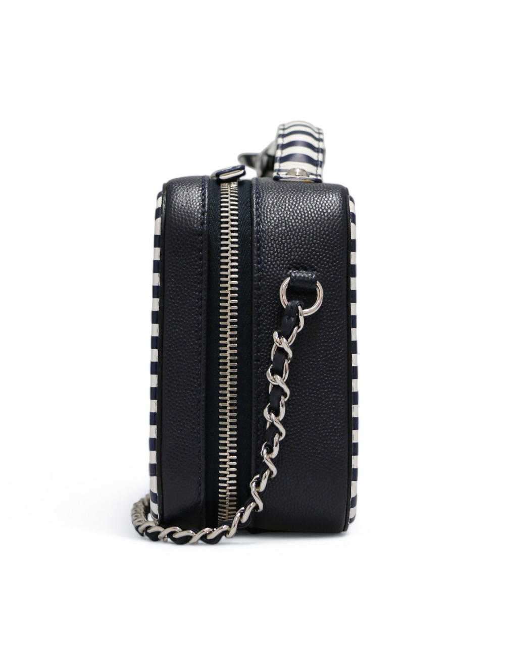 Sac vanity CHANEL bleu blanc