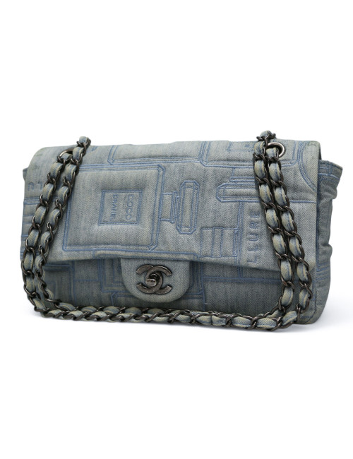 Sac CHANEL denim bleu clair