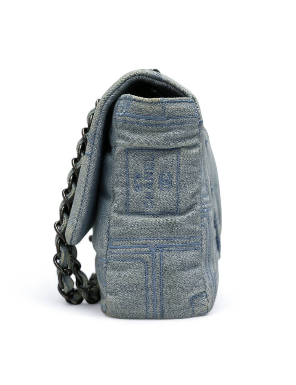 Sac CHANEL denim bleu clair