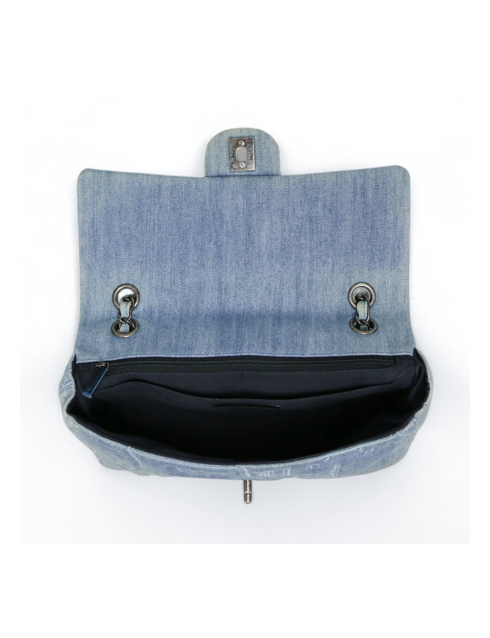 Sac CHANEL denim bleu clair